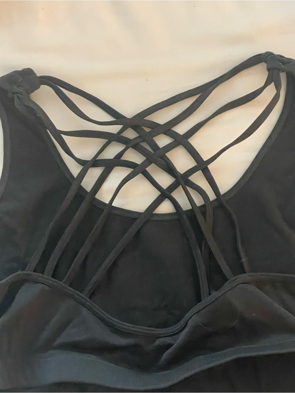 Black Strappy Back Sports Bralette - Women Intimates